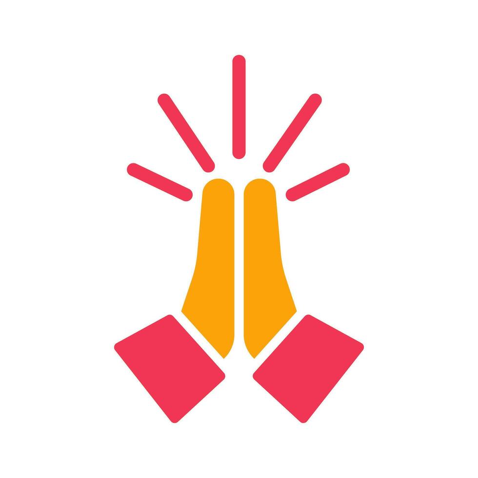 Folded Hands Icon Design vector