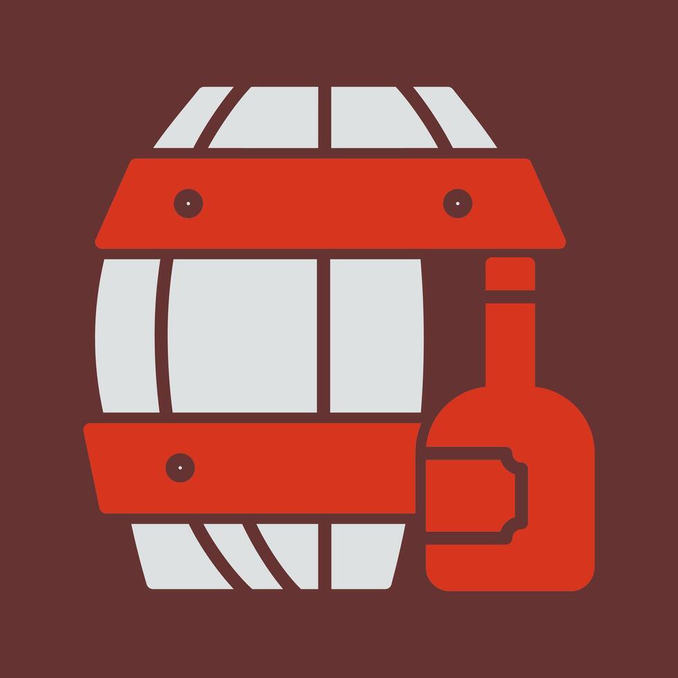 Wine Barrel Icon Design vector