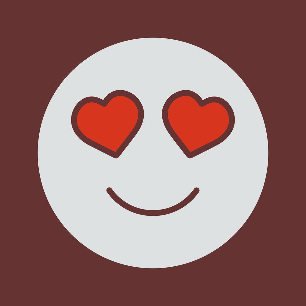 Smiling Face with Hearts Icon Design vector