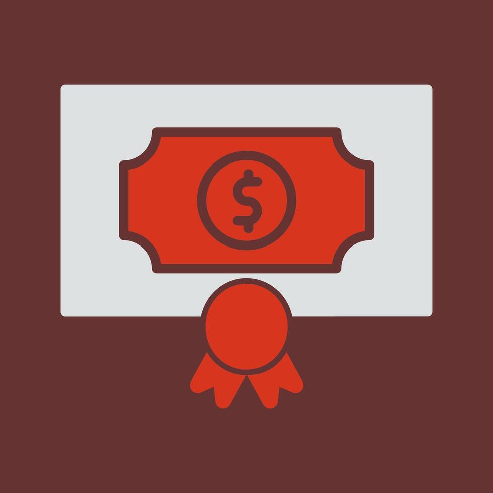 Money Prize Icon Design vector