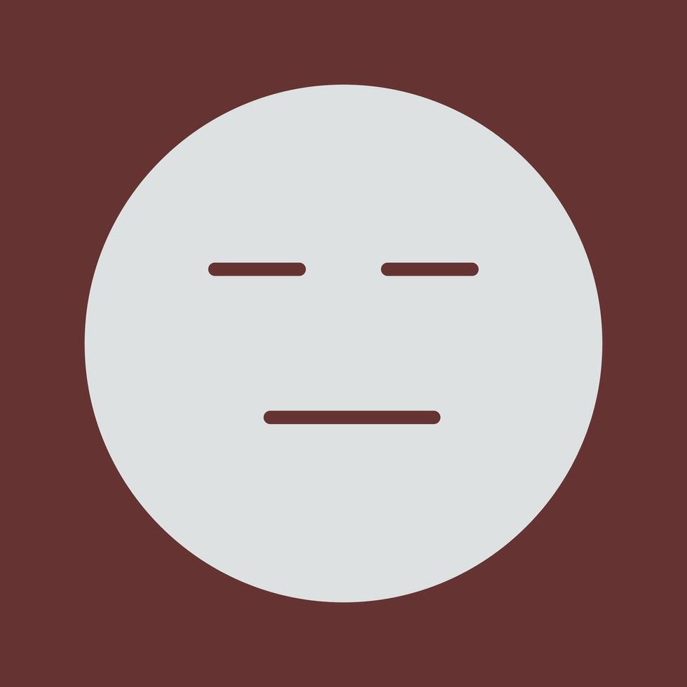 Neutral Face Icon Design vector