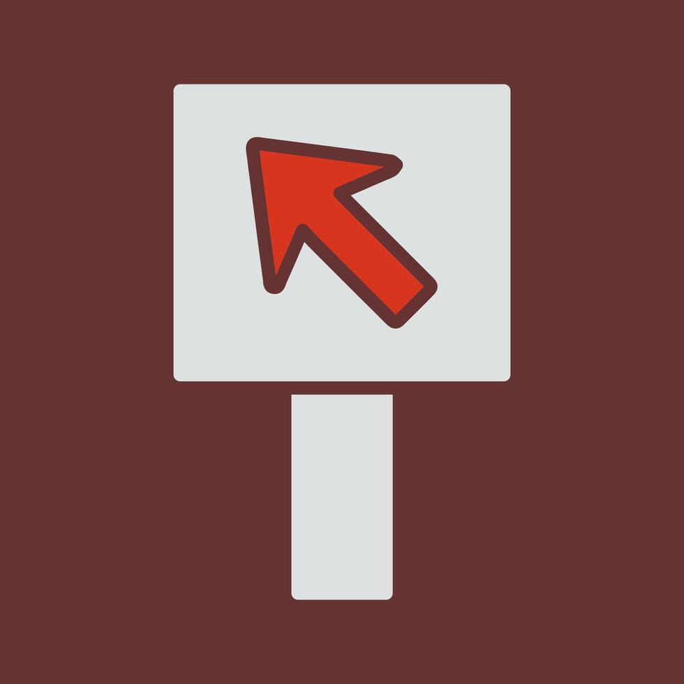 Diagonal Up Left Arrow Icon Design vector