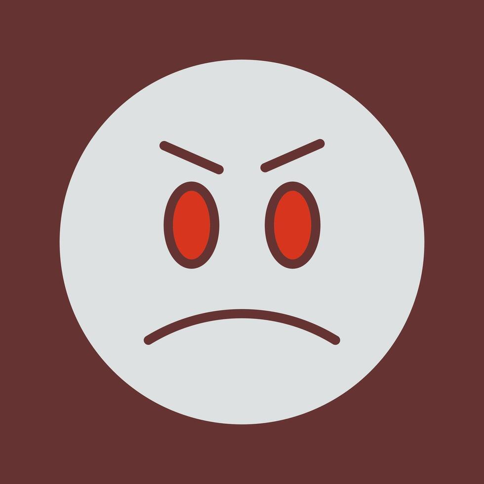 Angry Face Icon Design vector