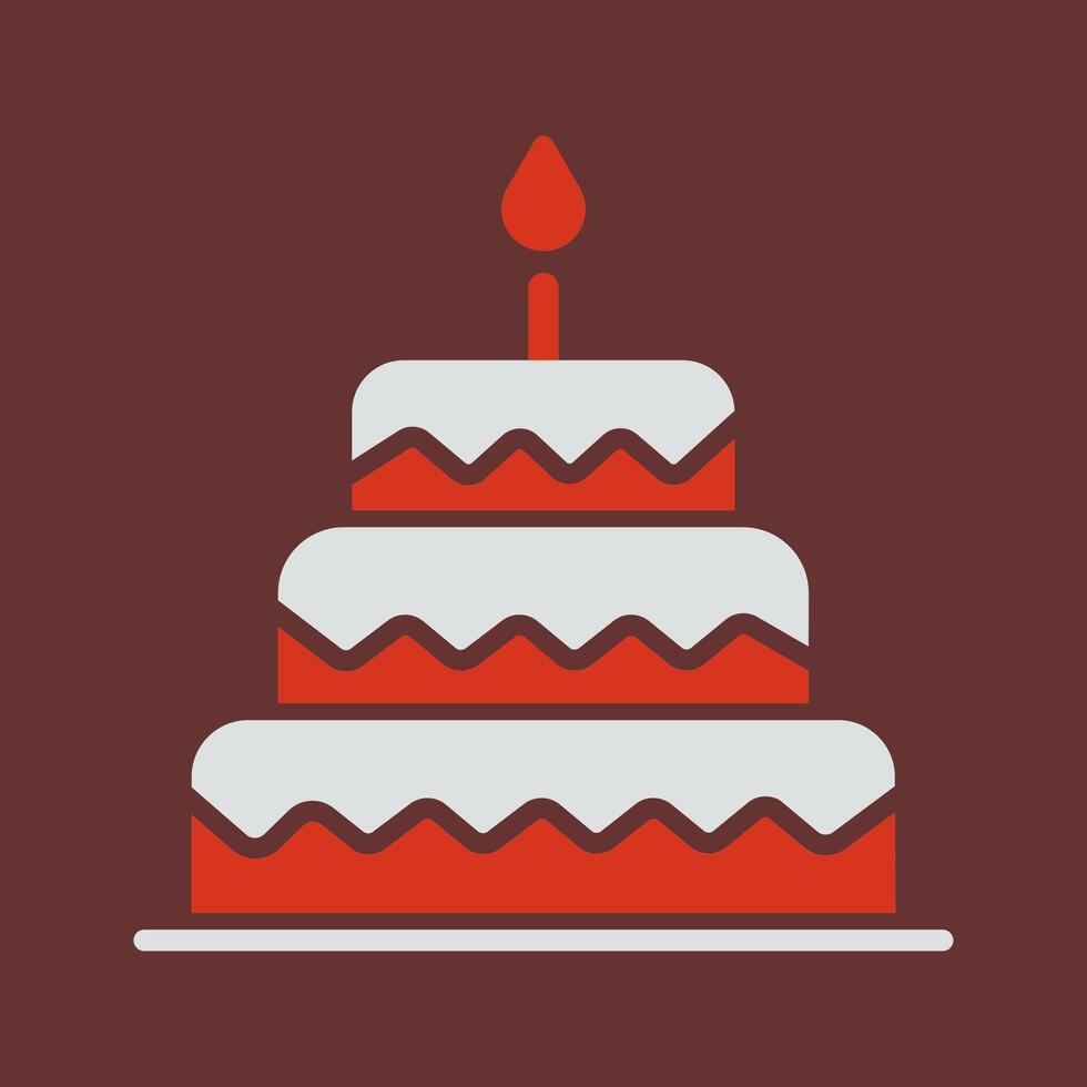 Cake Topper Icon Design vector