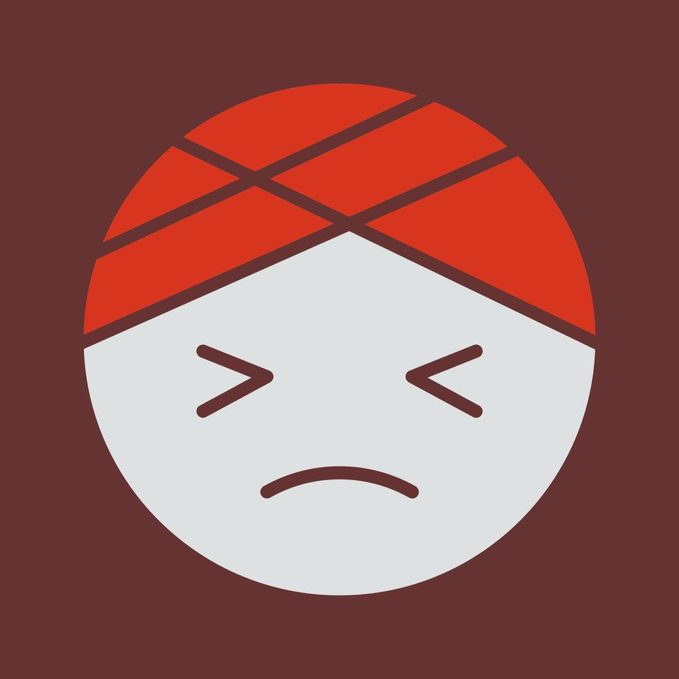 Face with Head-Bandage Icon Design vector