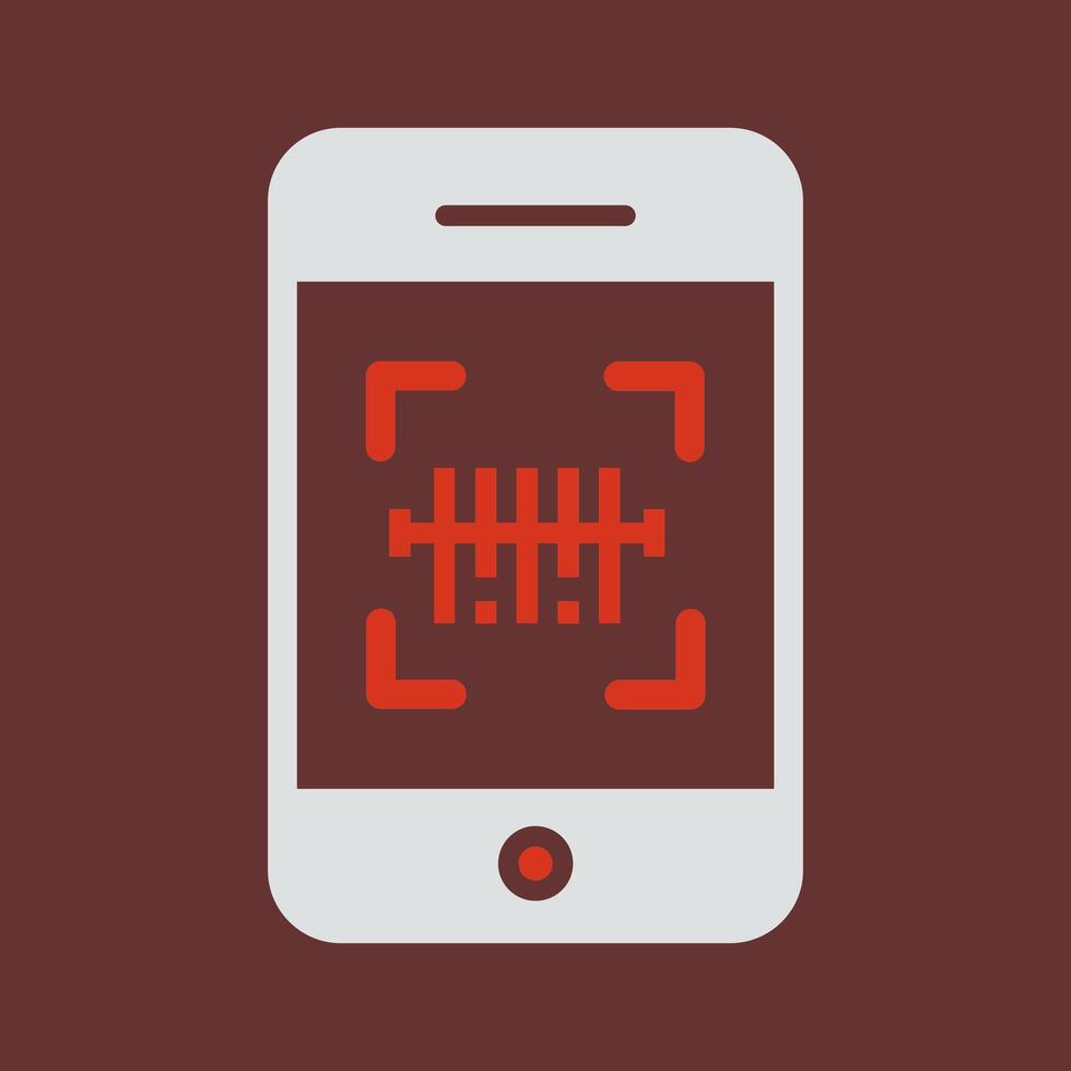 Mobile Scanning Icon Design vector