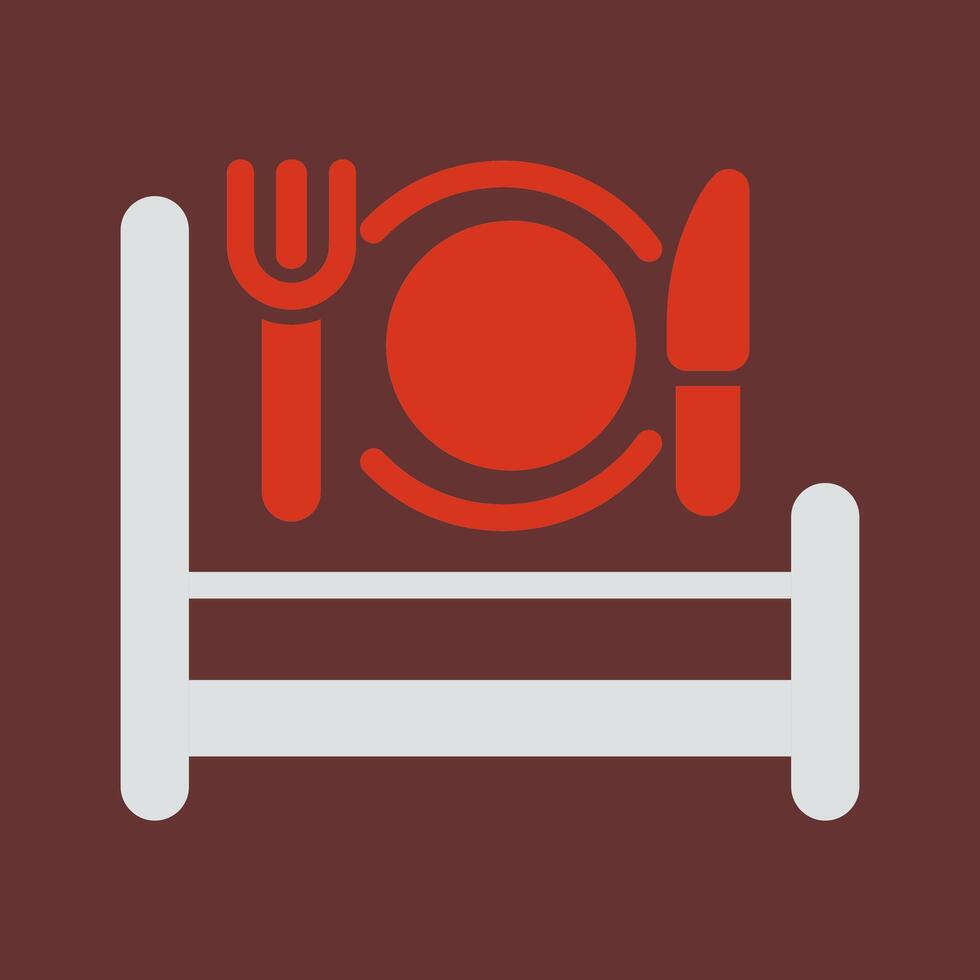 Breakfast in Bed Icon Design vector