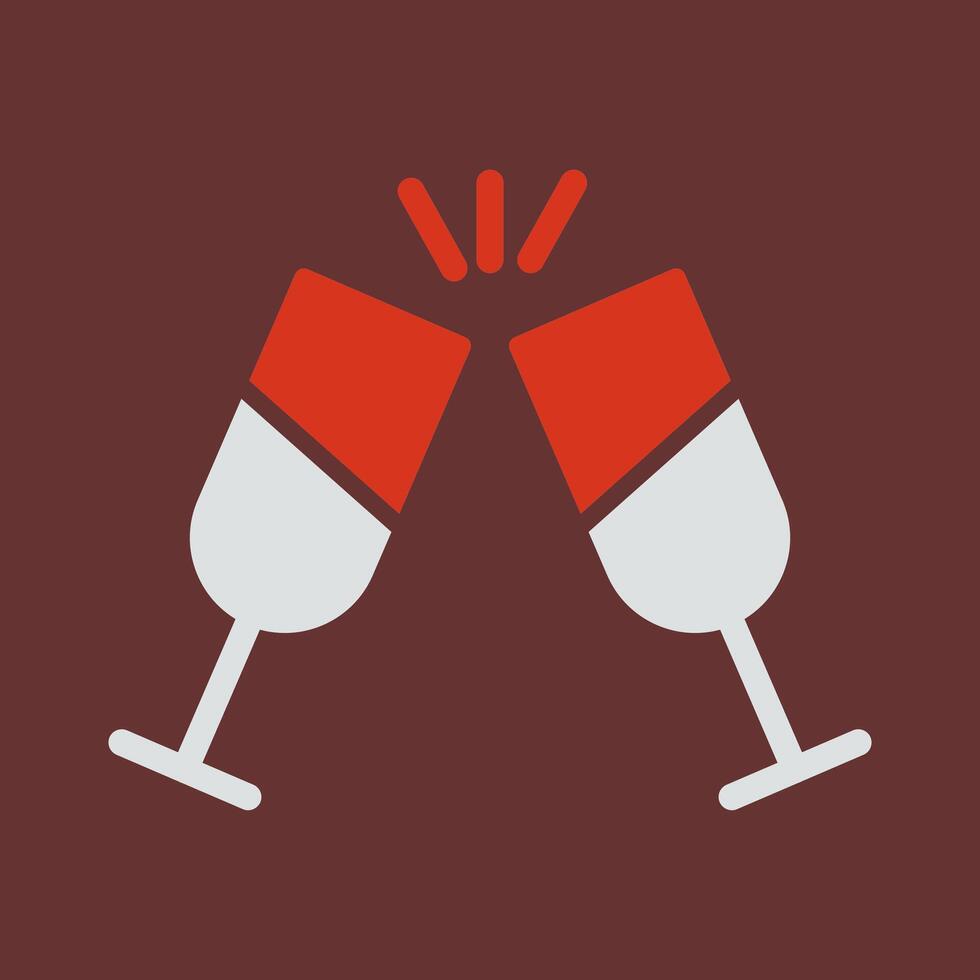 Champagne Toast Icon Design vector