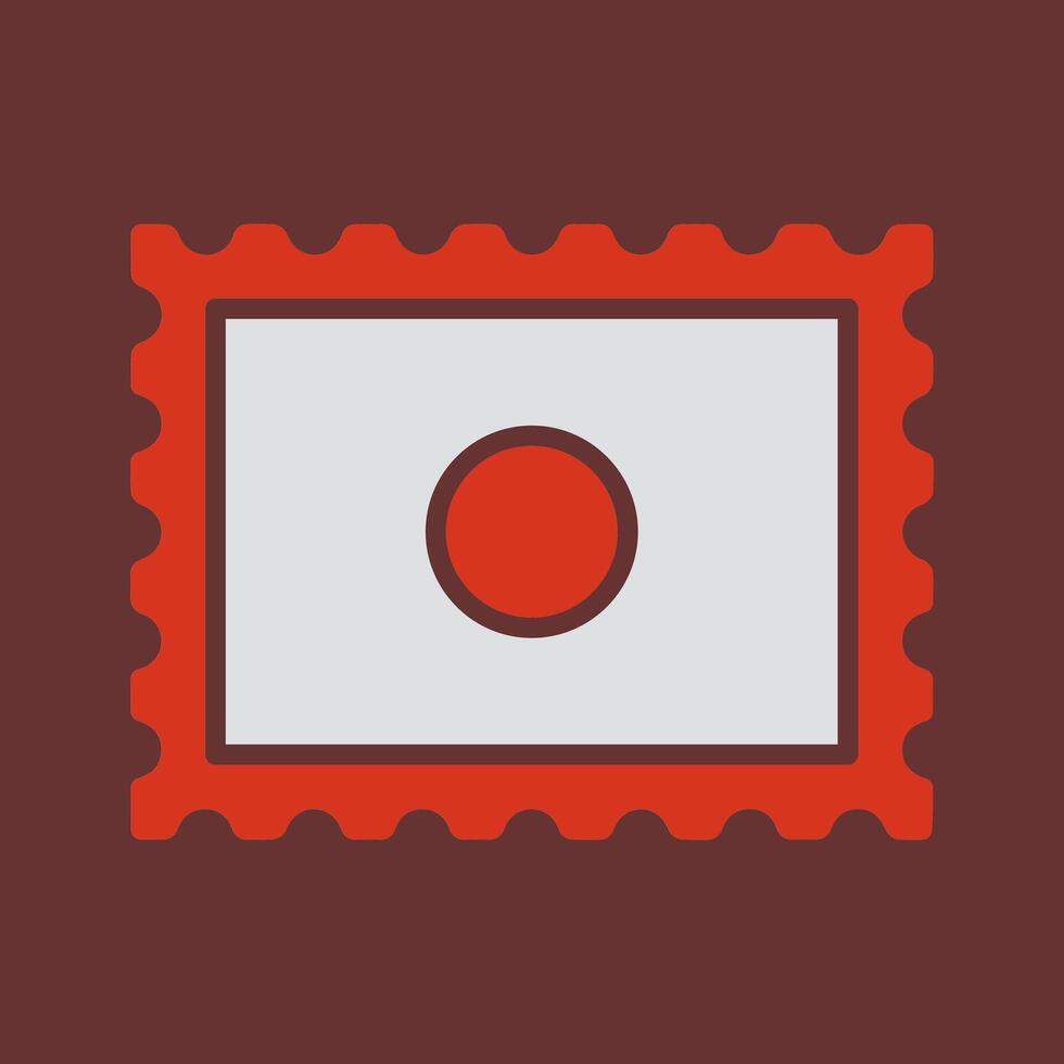Postal Stamp Icon Design vector