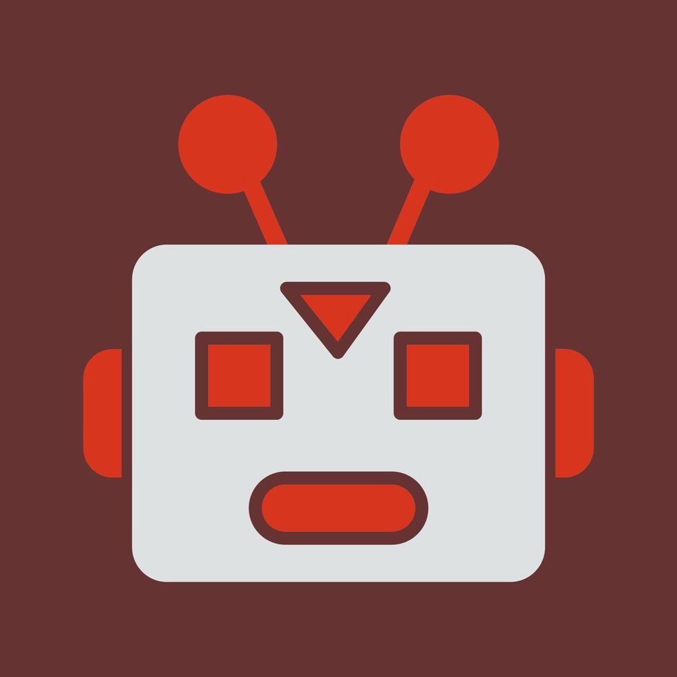 Robot Face Icon Design vector