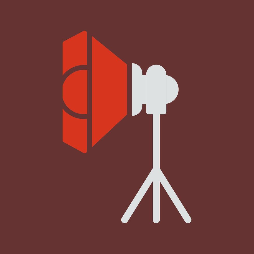 Photography Studio Lights Icon Design vector