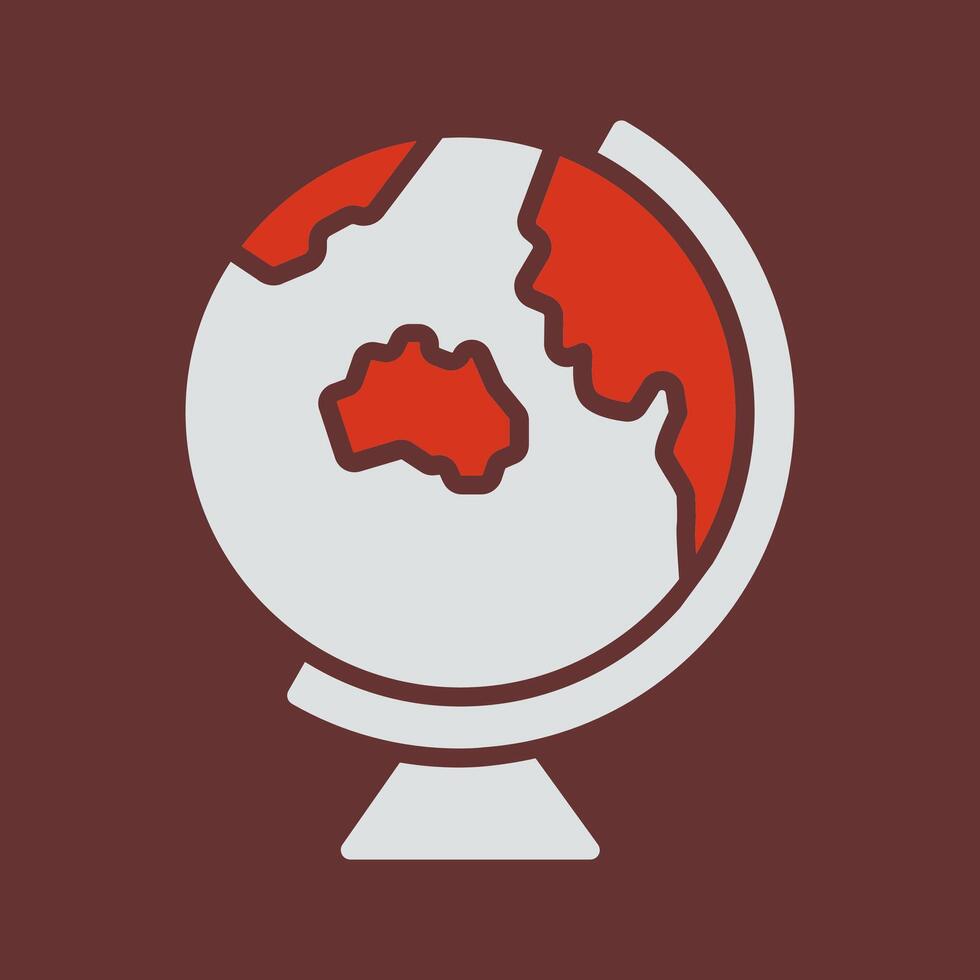 Earth Globe Asia Australia Icon Design vector