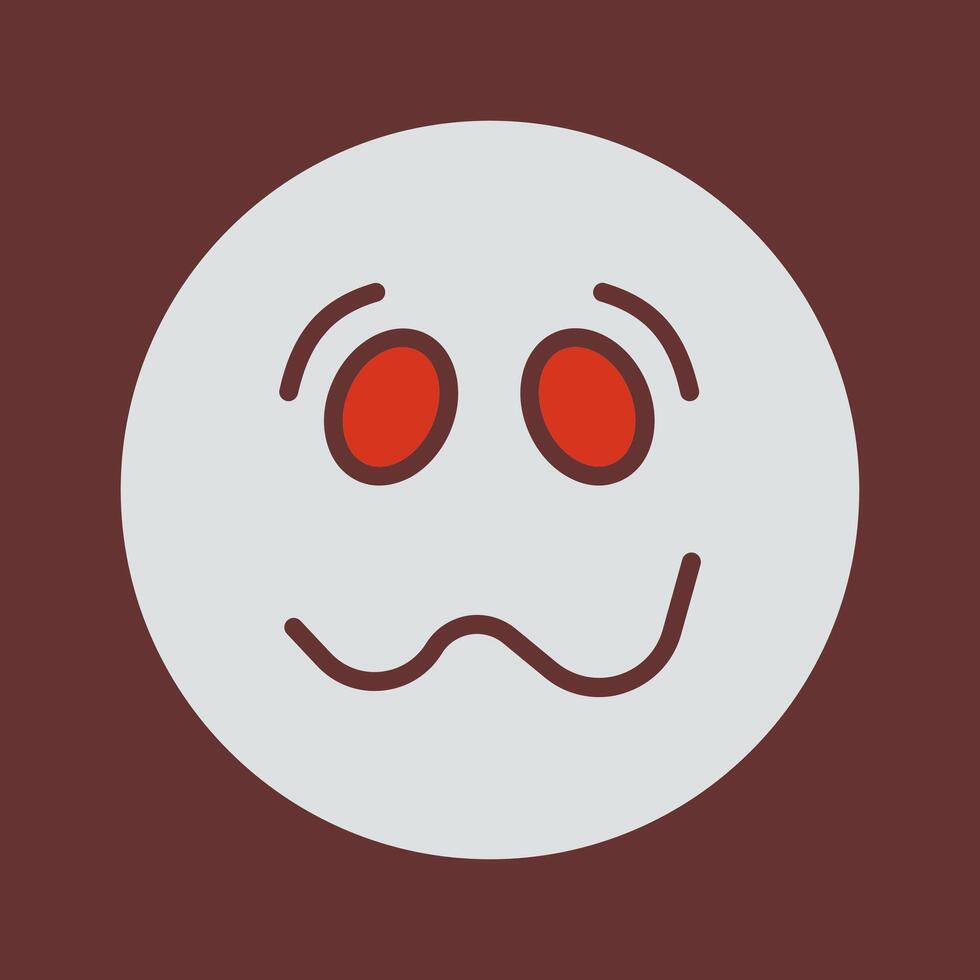 Woozy Face Icon Design vector