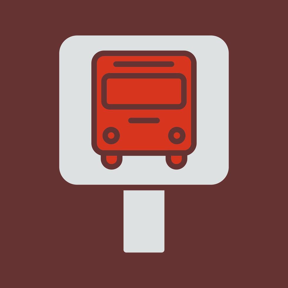 Bus Stop Icon Design vector