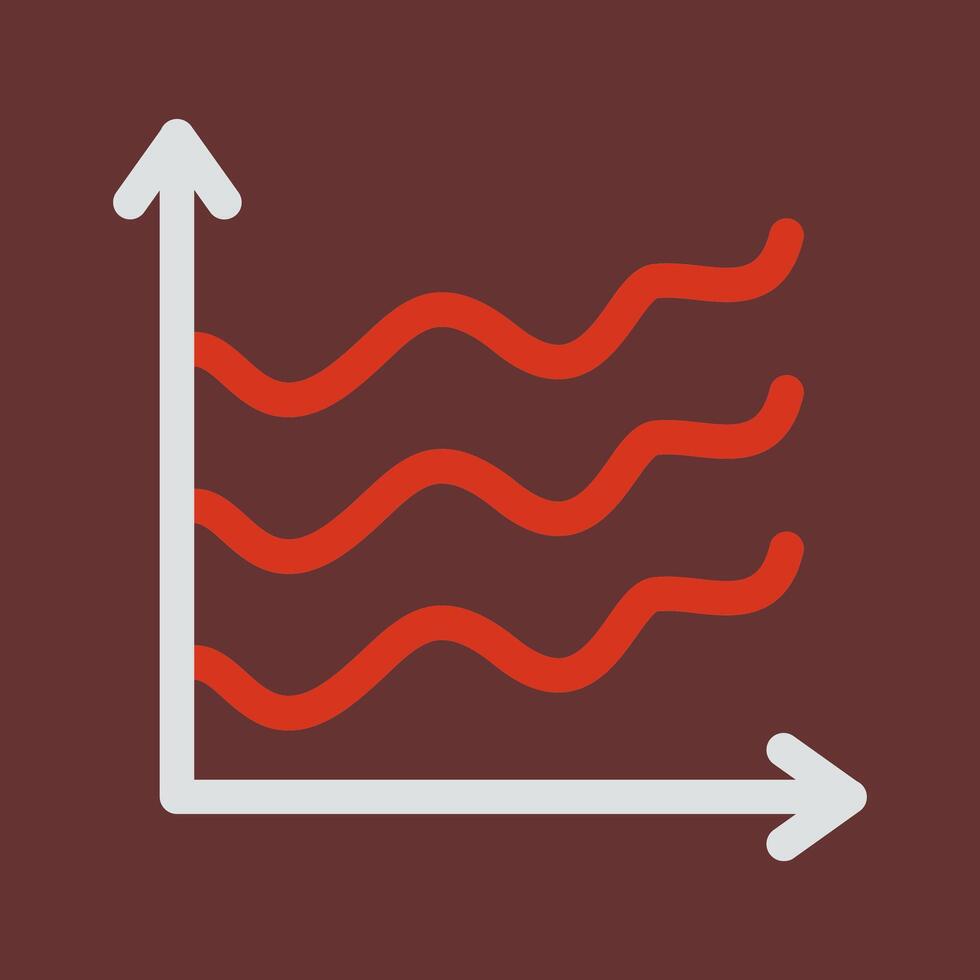 Spline Chart Icon Design vector