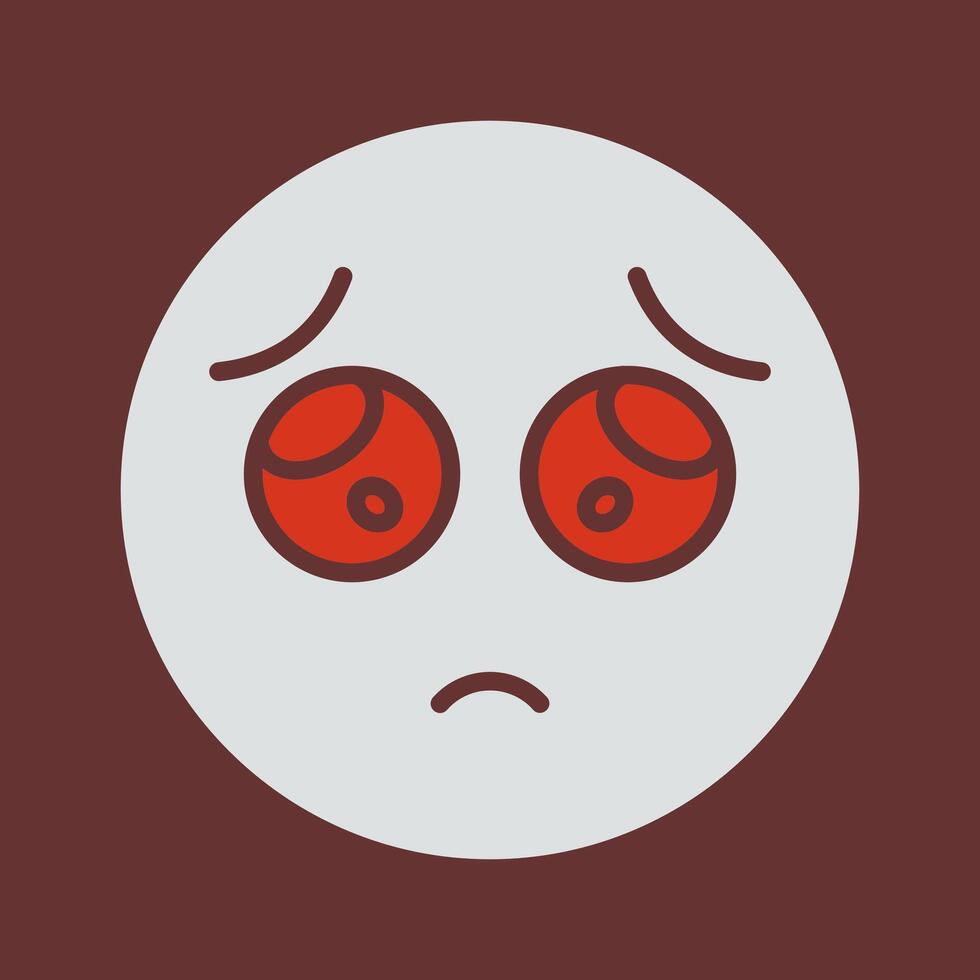 Pleading Face Icon Design vector