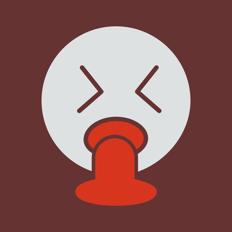 Face Vomiting Icon Design vector