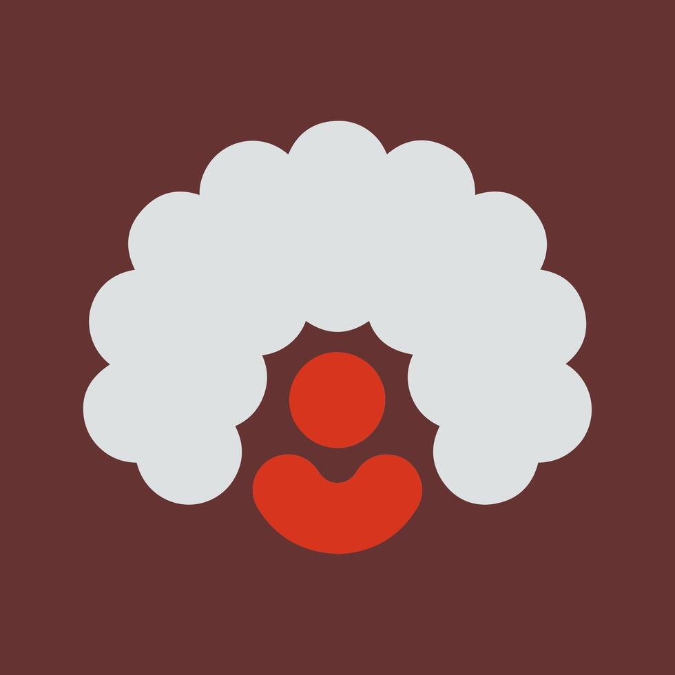 Clown Wig Icon Design vector