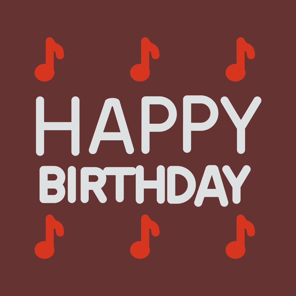 Happy Birthday Song Icon Design vector