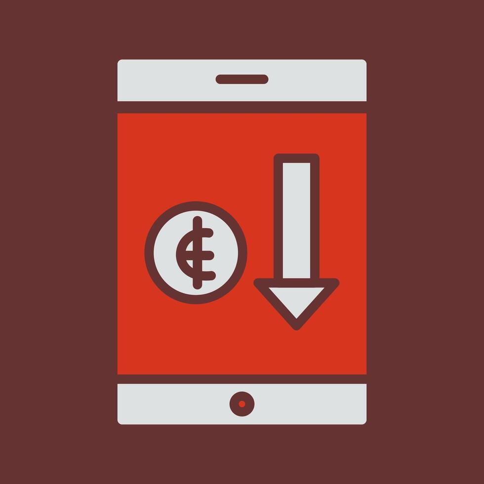 Money Loss Icon Design vector