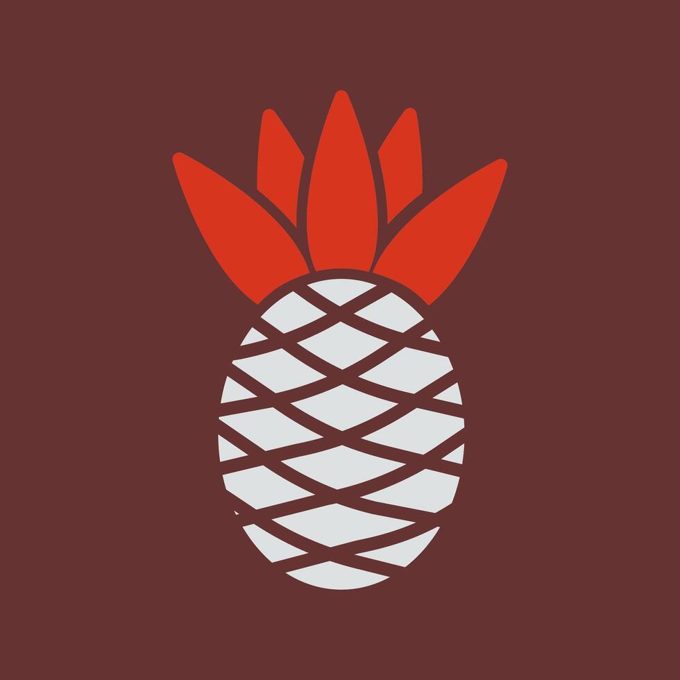 Pineapple Icon Design vector