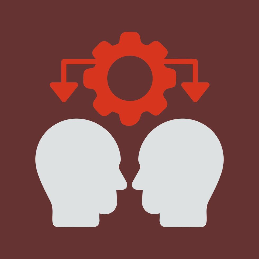 Conflict Management Icon Design vector