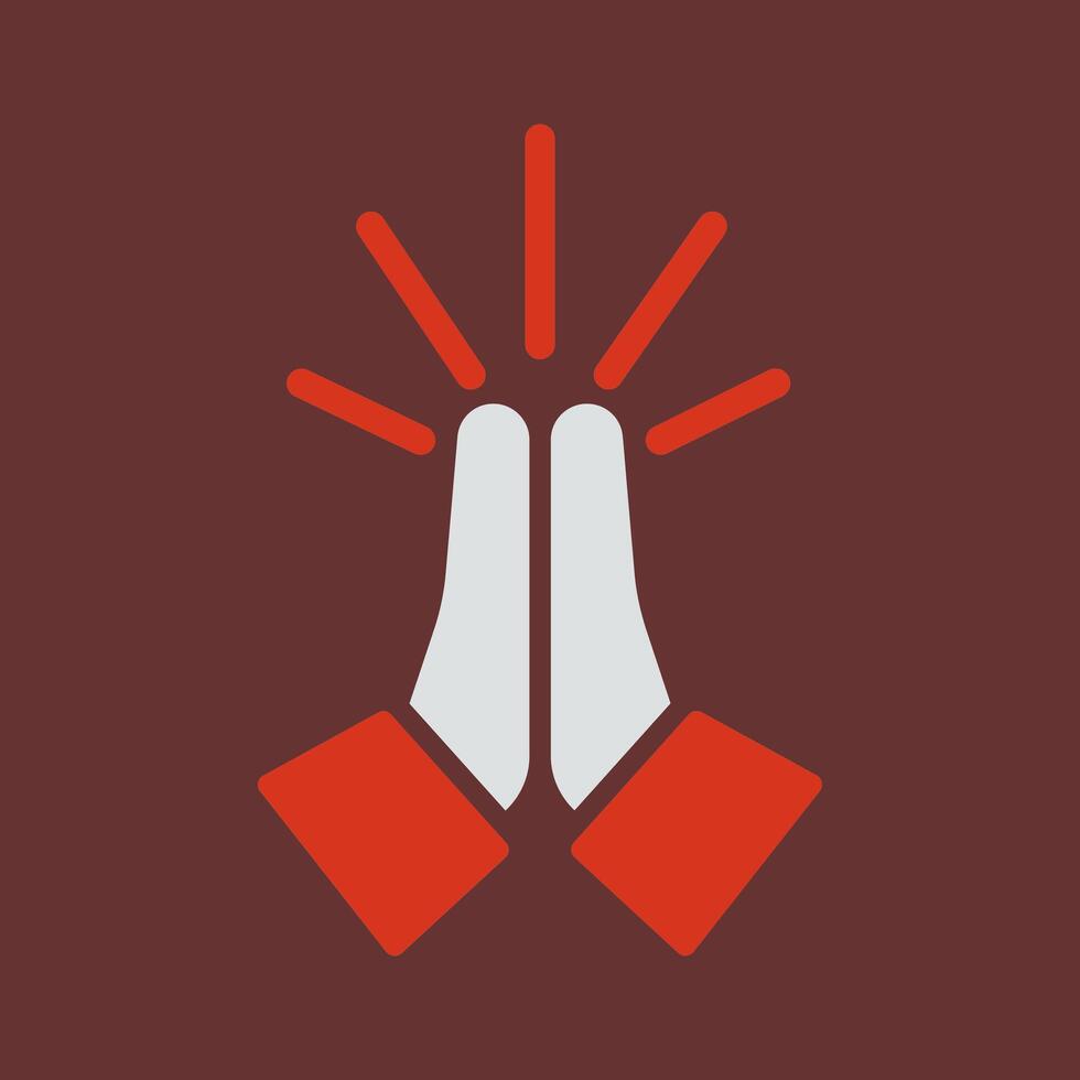 Folded Hands Icon Design vector