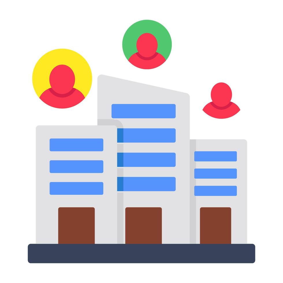 A beautiful design icon of office building vector