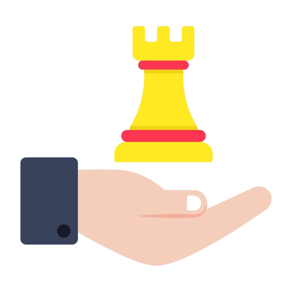 A perfect design icon of chess rook vector