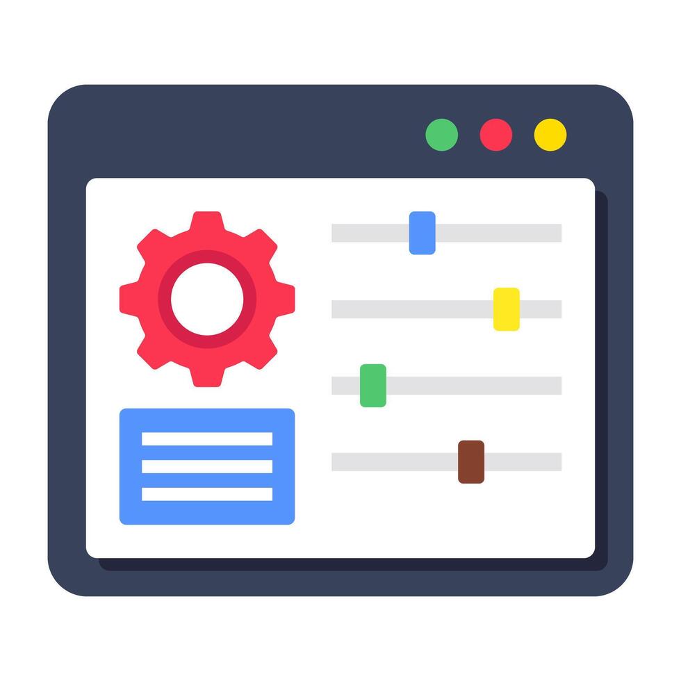 A unique design icon of web setting vector
