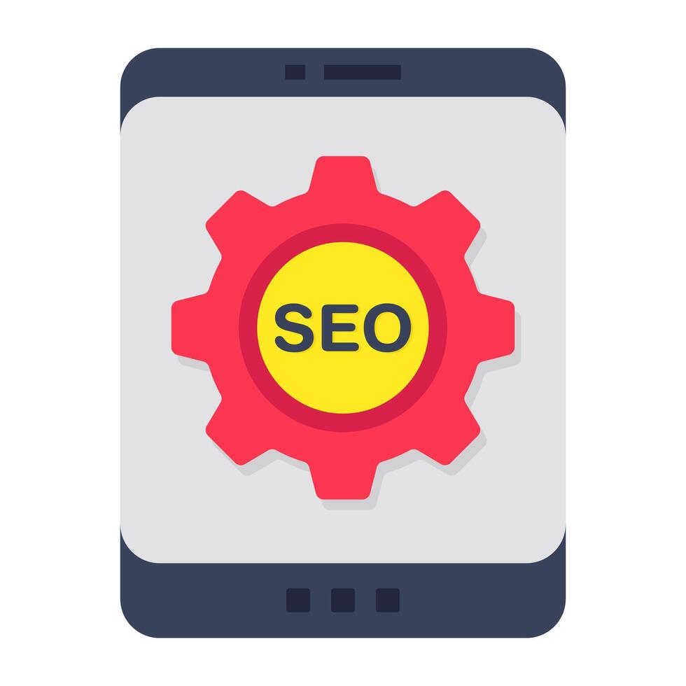 Conceptual flat design icon of search engine optimization vector