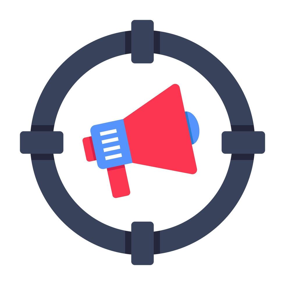 An icon design of target marketing vector