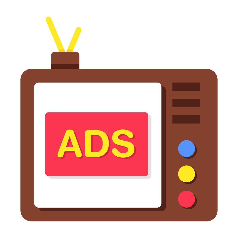 Modern design icon of tv ad vector