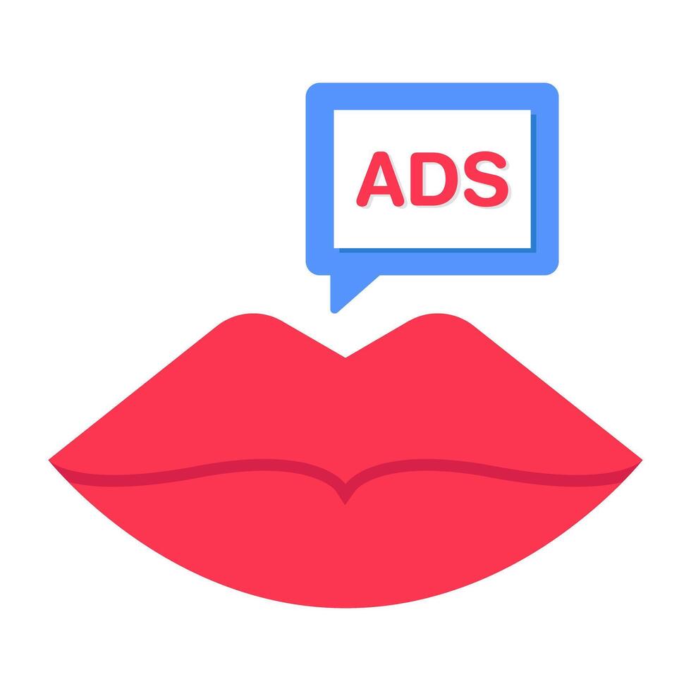 Creative design icon of ad chat vector