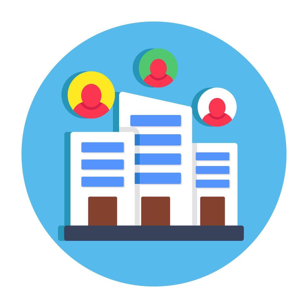 A beautiful design icon of office building vector