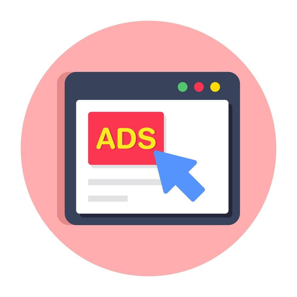 Perfect design icon of advertisement website vector