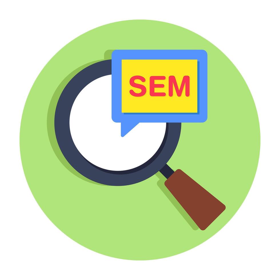 Trendy design icon of sem, search engine marketing vector