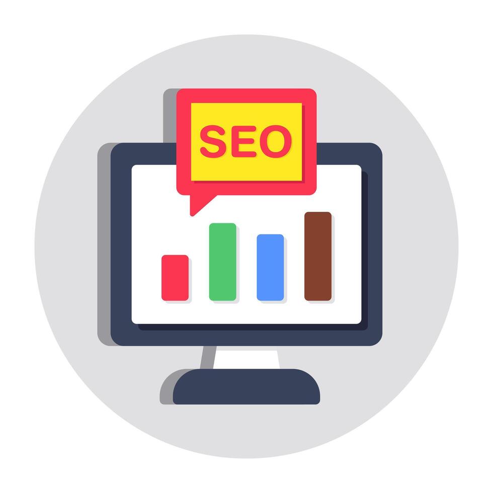Modern design icon of seo analytics vector