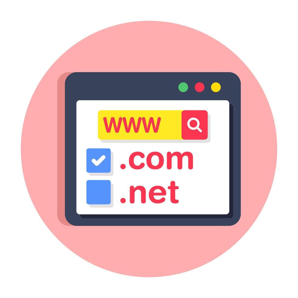 An icon design of web domains vector