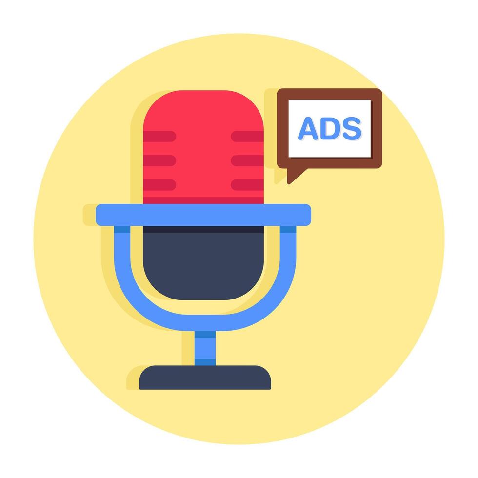 Creative design icon of radio ad vector