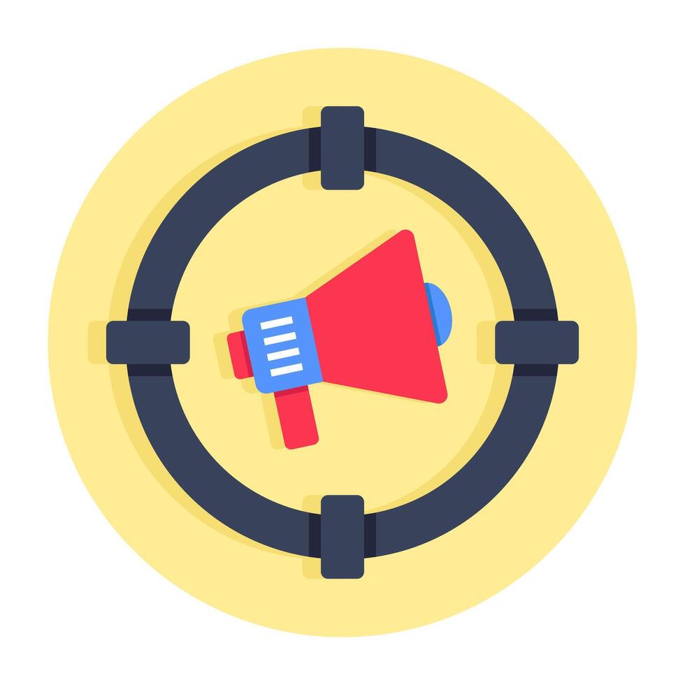 An icon design of target marketing vector