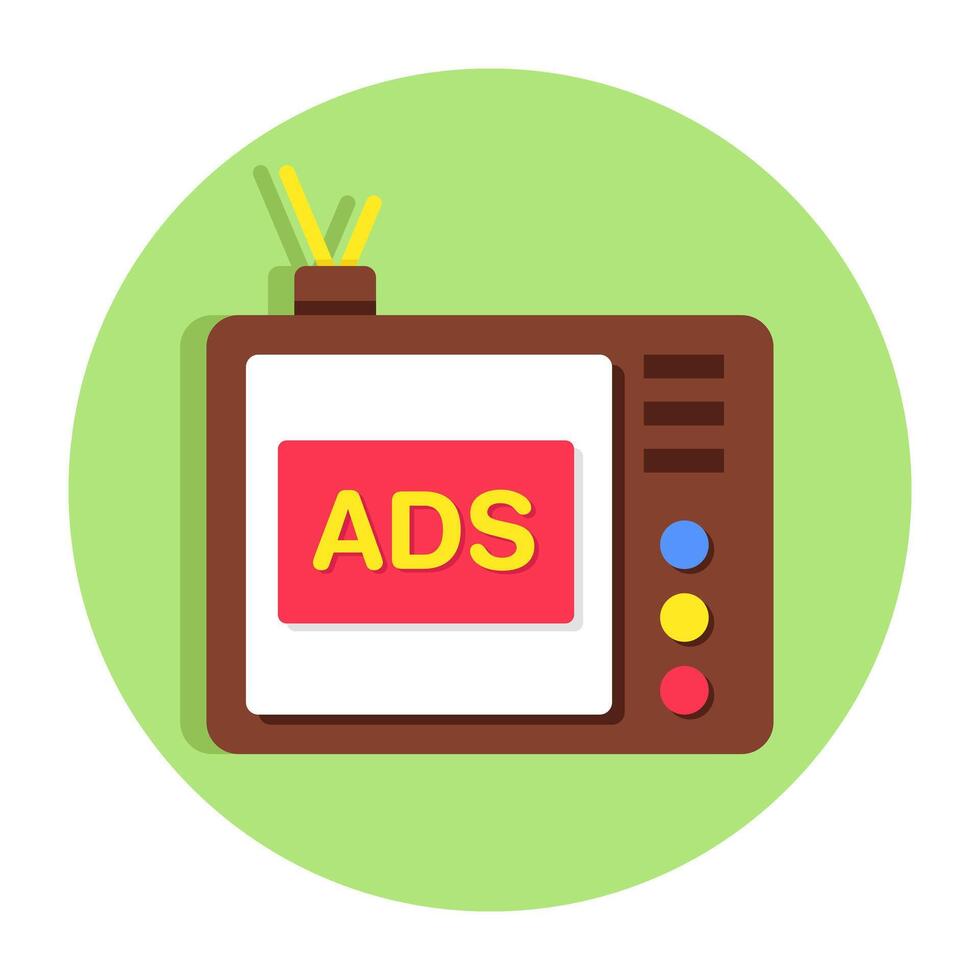 Modern design icon of tv ad vector