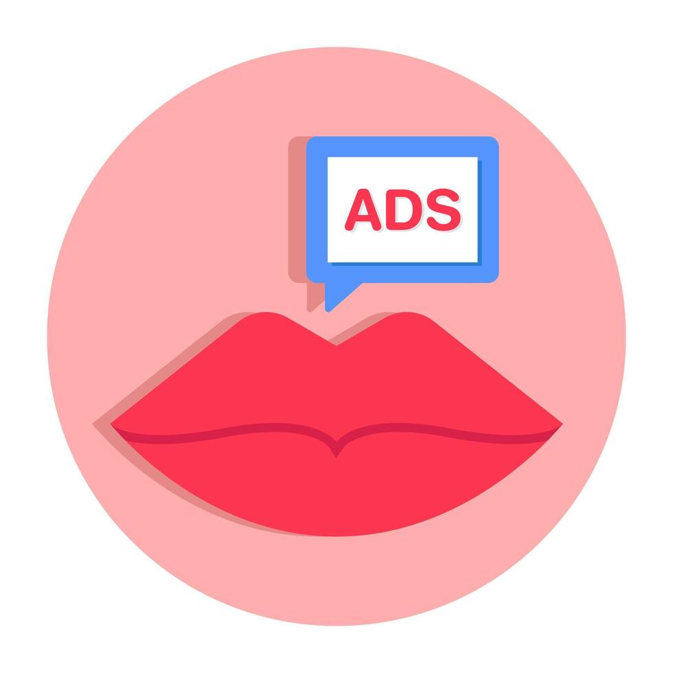 Creative design icon of ad chat vector
