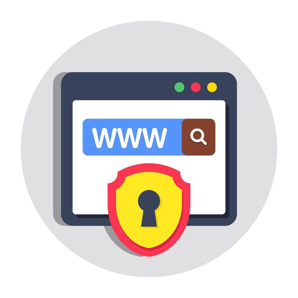 Flat design icon of search box vector