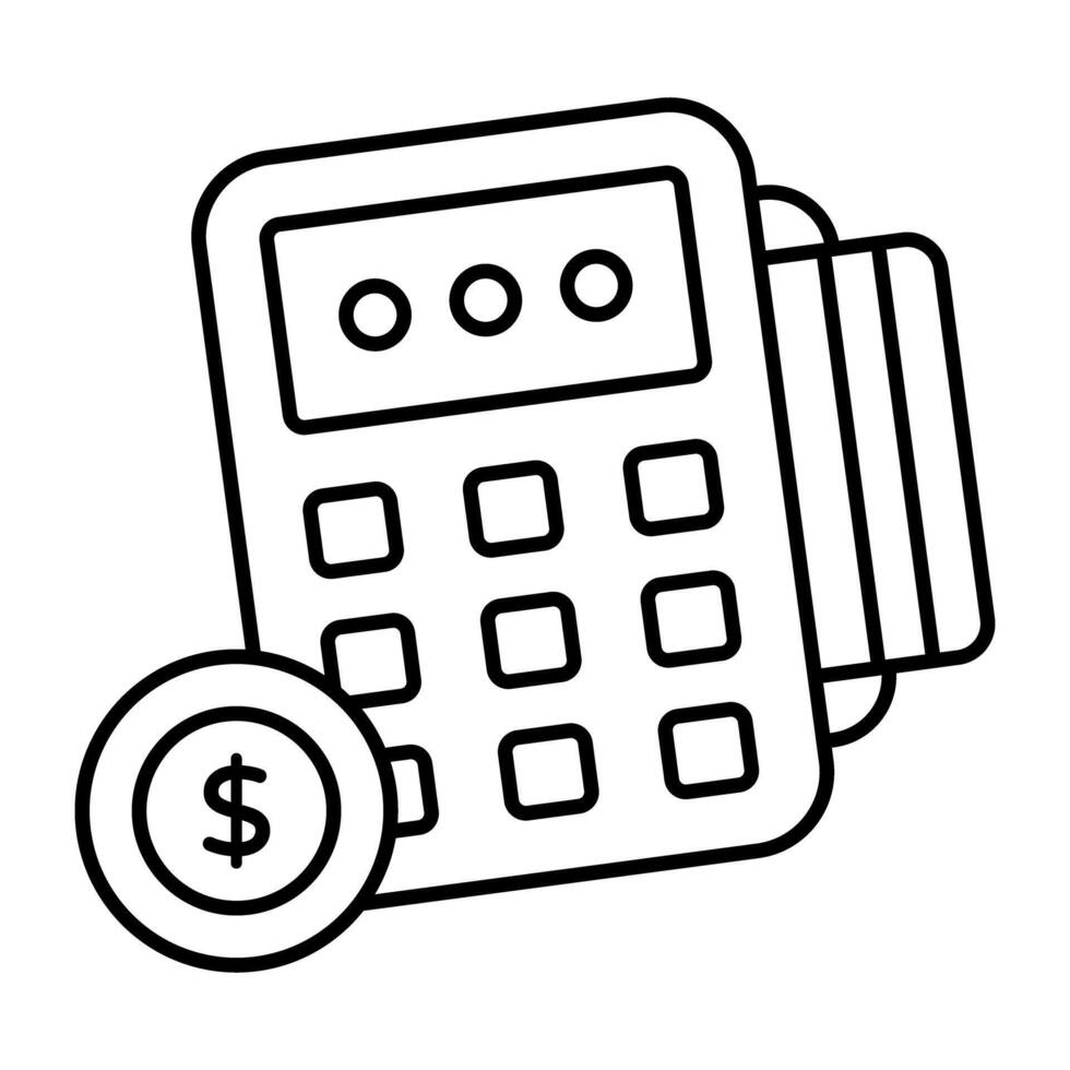 A beautiful design icon of cash till vector