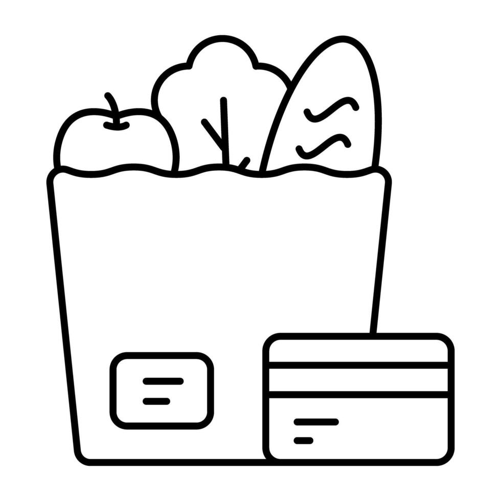 Perfect design icon of grocery bag vector