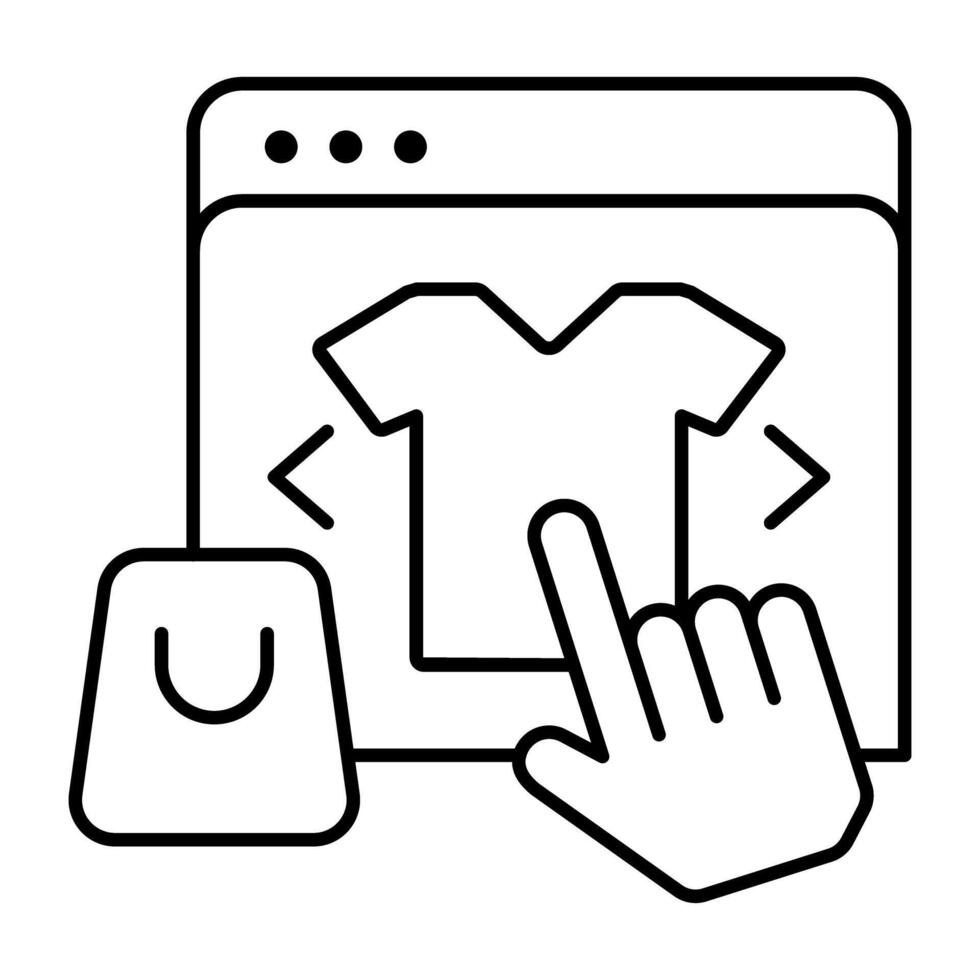 Creative design icon of web shopping vector