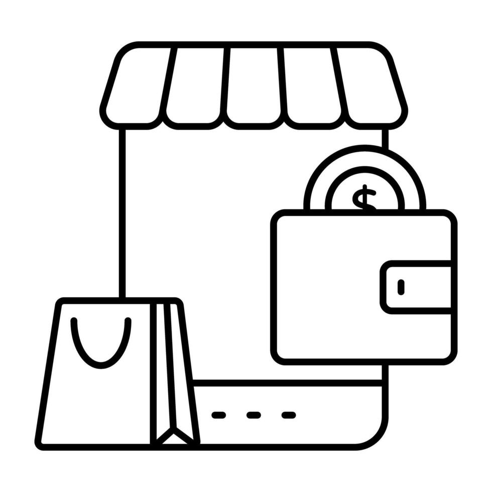 A colored design icon of wallet vector