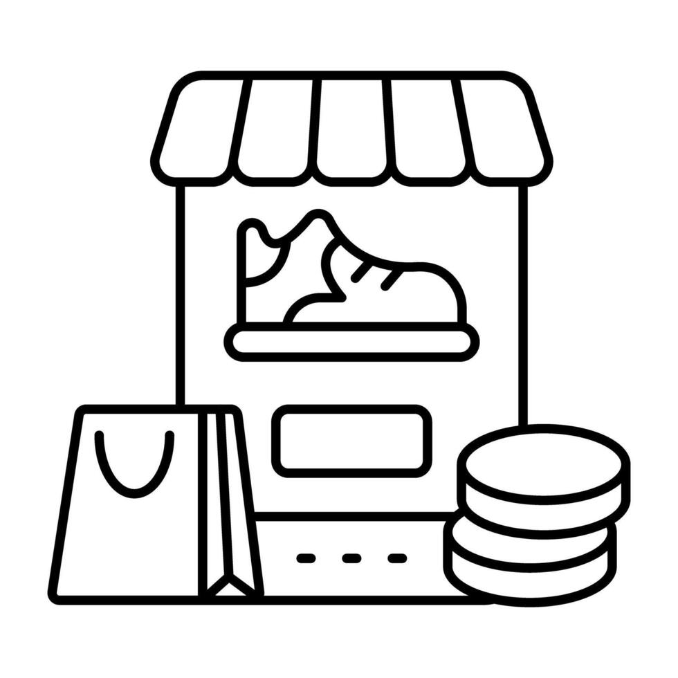 Creative design icon of mobile shoe vector