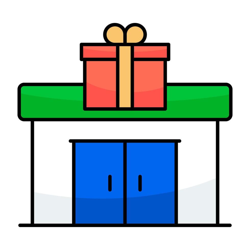 An Icon design of shop gift vector